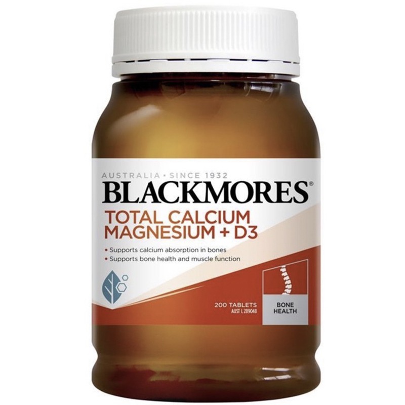 พร้อมส่ง ป้องกันโรคกระดูกพรุน ขาดแคลเซียม Blackmores Total Calcium & Magnesium + D3