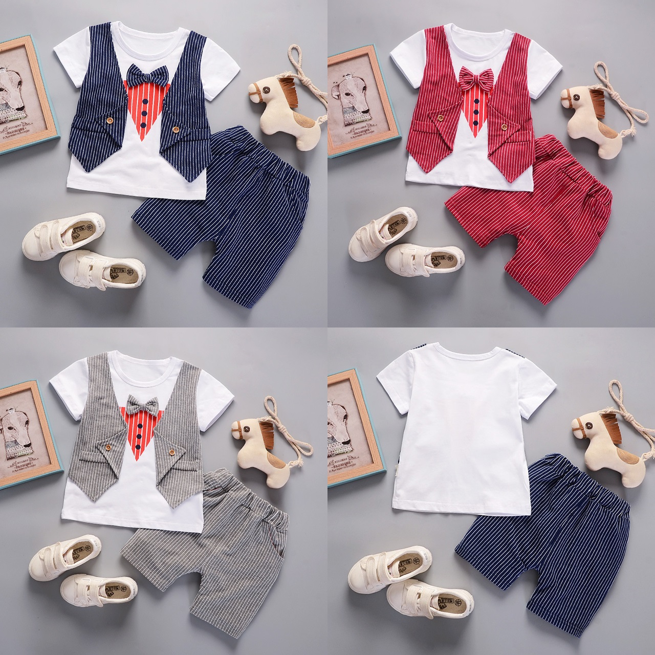 ha276 เสื้อ+กางเกง size 80-110 4 ตัวต่อแพ็ค