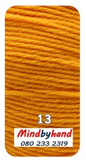 ไหมพรมคอตตอลนม รหัสสี 13 Orange