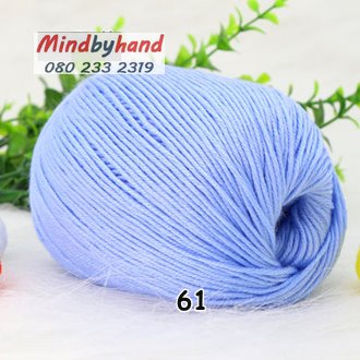 ไหมพรม Baby รหัสสี 61 Light blue