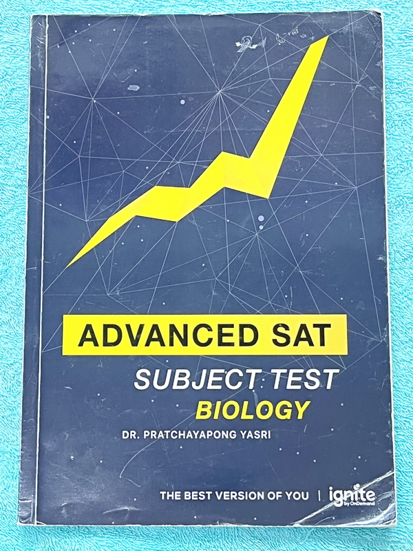 ►สอบ SAT◄ หนังสือกวดวิชา Ignite by Ondemand Advanced Sat วิชาชีววิทยา ในหนังสือเป็นโจทย์แบบทดสอบทั้งหมด จดครบเกือบทั้งเล่ม จดละเอียด ส่วนโจทย์ข้อที่ไม่ได้จดไม่มีเฉลย