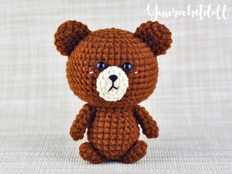 ตุ๊กตาถักโครเชต์ หมีบราวน์ Brown