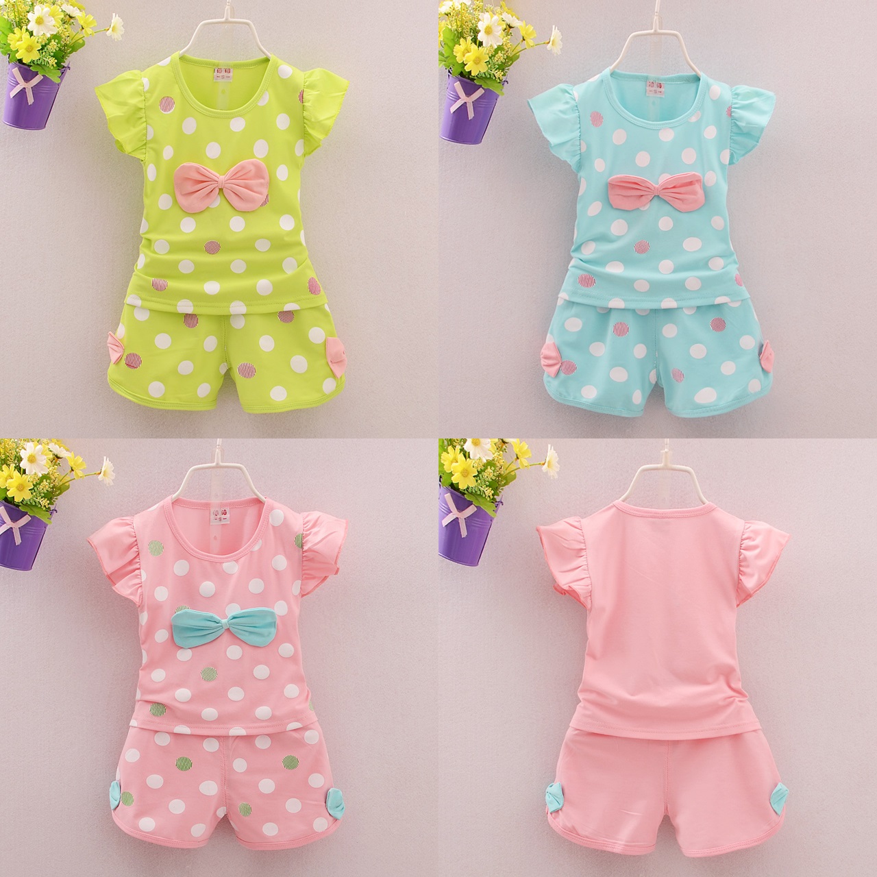 ha288 เสื้อ+กางเกง size 80-110 4 ตัวต่อแพ็ค