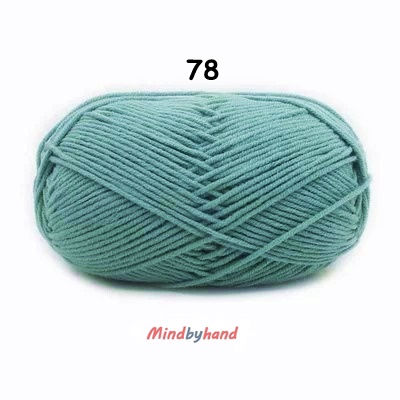 Milk Cotton เส้น4ply สีพื้น 78 Bean green