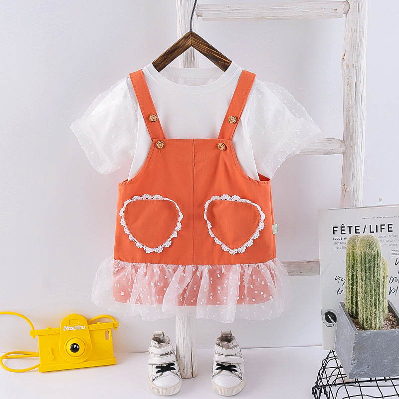 ha1534 เสื้อ+กระโปรงเอี๊ยม size 80-120 จำนวน 5 ตัวต่อแพ็ค