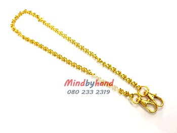 โซ่สายกระเป๋า สีเงิน / สีทอง ลายบิดเล็ก (เลข 8) ความยาว 40 ซม.
