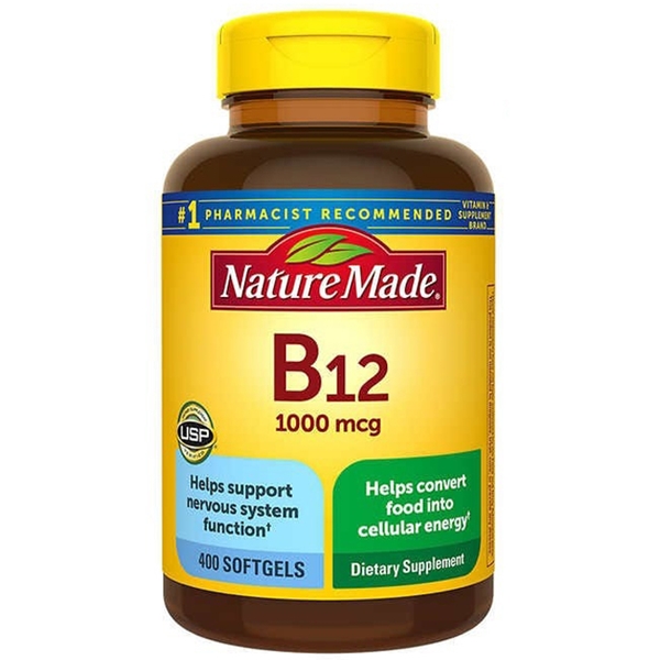 พร้อมส่งฟรี วิตามินบี12 Nature Made B12 1000mcg. 400 Softgels