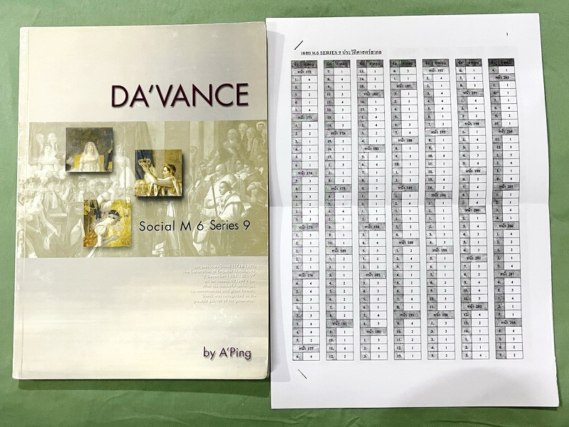 ►อ.ปิง ดาว้อง◄ หนังสือเรียนพิเศษ อ.ปิง Davance สังคม ม.6 Serie 9 + ชีทเฉลย ในหนังสือมีสรุปเนื้อหาและโจทย์แบบฝึกหัด มีจดเนื้อหาที่เรียนในห้องเรียนเพิ่มเติมบางหน้า แบบฝึกหัดยังไม่ได้ทำ ในชีทเฉลยมีเฉลยแบบฝึกหัดครบทุกข้อ