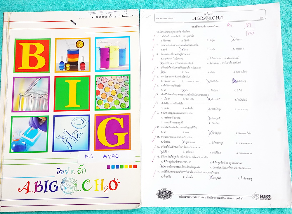 ►อ.บิ๊ก◄ M1 A290 หนังสือเรียนพิเศษ ป.6 สอบเข้า ม.1 Level 1 วิชาวิทยาศาสตร์ + ชีทในคอร์สเรียน ในหนังสือเข้าเรียนครบทุกครั้ง ในส่วนของเนื้อหามีจดครบ จดละเอียด มีวาดรูปประกอบเนื้อหาเพิ่มเติมหลายหน้า อ.บิ๊กสรุปเนื้อหาแบ่งออกเป็นข้อๆ ทำให้อ่านง่าย เข้าใจง่าย แ