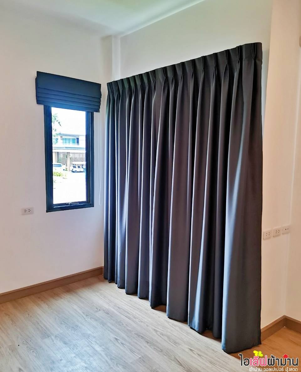 [H499] นิรติ ดอนเมือง งานติดตั้งม่านจีบผ้าทึบ+ผ้าโปร่ง มุ้งลวด และมู่ลี่