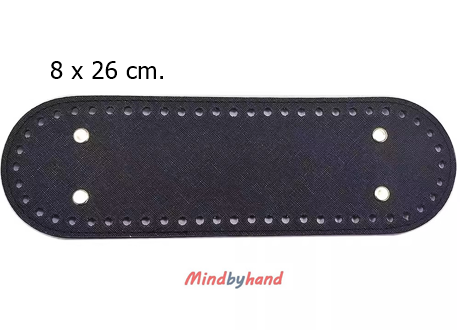 แผ่นหนังรองก้นกระเป๋าสำเร็จรูป ขนาด 8x26 cm. ทรงเหลี่ยม
