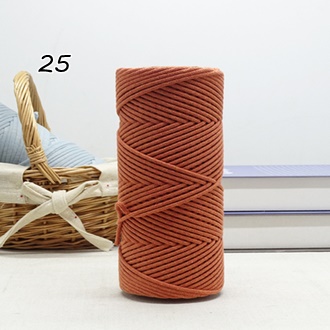 เชือกคอตตอลเส้นกลม สี 25 Brown