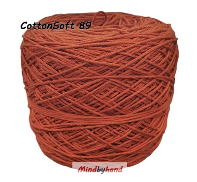 ไหมคอตตอลซอฟท์ เส้น 4 ply รหัสสี 89 สีส้มอิฐ