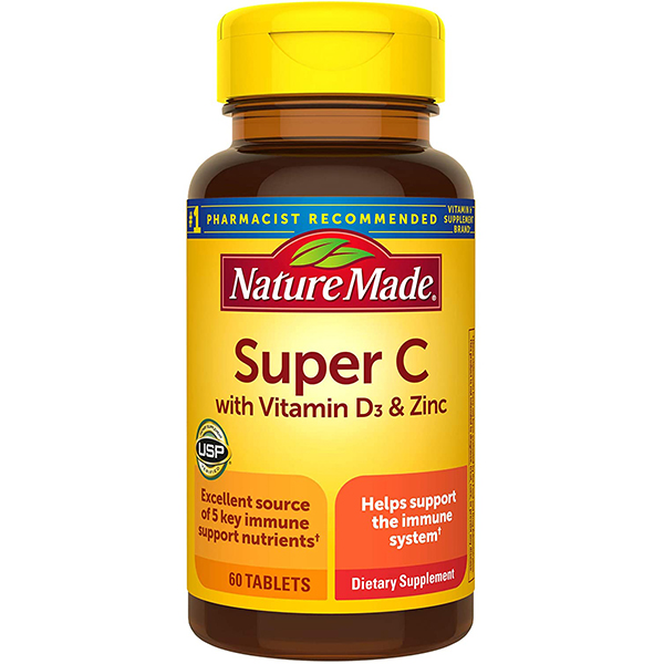 พร้อมส่ง วิตามินซี Nature Made Super C Vitamin D3&Zicn 900mg. 200เม็ด