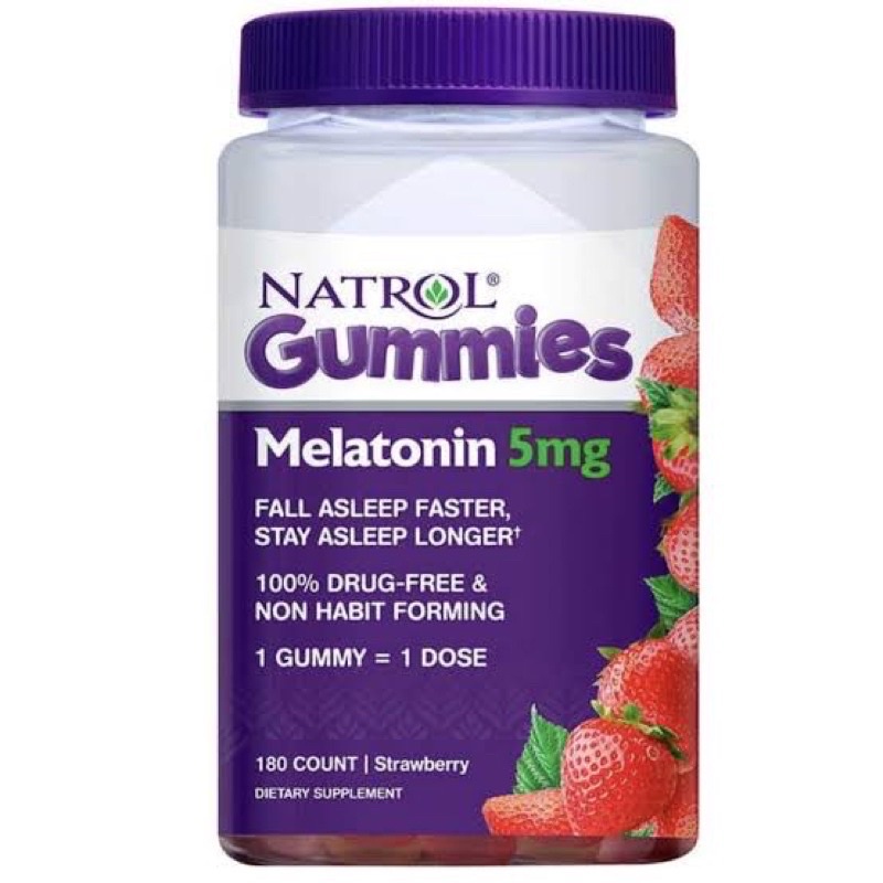 พร้อมส่งฟรี กัมมี่ปรับการนอนหลับ Natrol Gummies 5mg