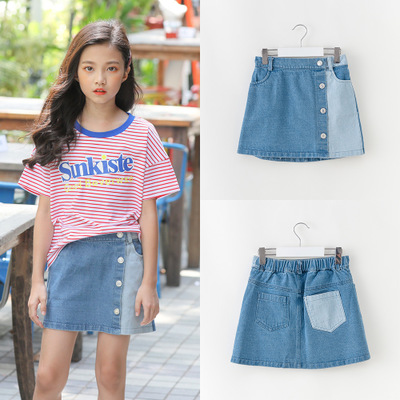 mu303 กระโปรงยีนส์ 3 ตัวต่อแพ็ค เด็กโต size 130-170 (เลือกให้ครบแพ็ค)