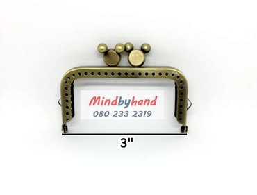 ปากกระเป๋าปิกแป๊ก 3 นิ้ว ที่บิดหัวมิกกี้เม้าท์ สีรมควัน แบบตรง