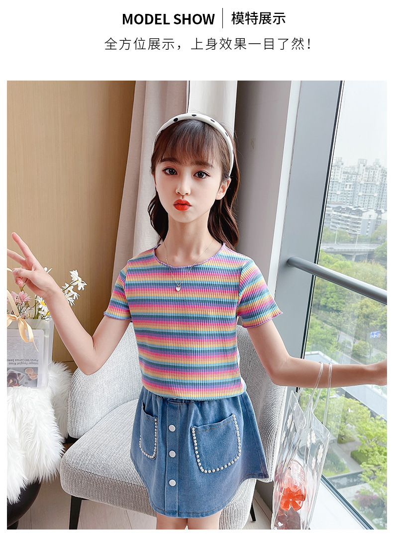 dr5292 เสื้อ+กระโปรง เด็กโต 3 ตัวต่อแพ็ค 110-160 (เลือกไซส์ได้ให้ครบแพ็ค)