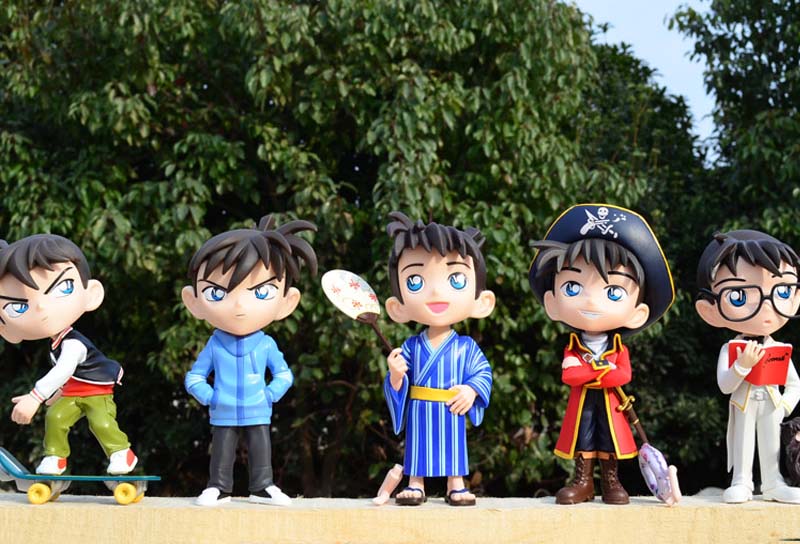 โมเดลโคนัน ฐานใส 5ตัว ชุดยูคาตะ