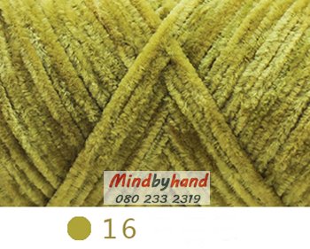 ไหมพรมกำมะหยี่ รหัสสี 16 Autumn green