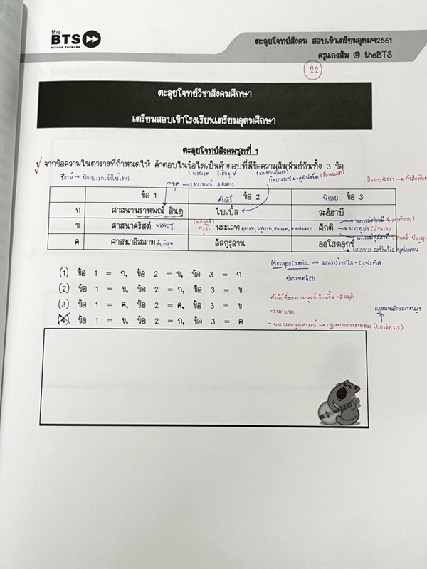 ►ครูแกงส้ม◄ หนังสือกวดวิชา BTS อ.ฮัษมาน (ครูแกงส้ม) ตะลุยโจทย์สังคมเข้าเตรียม ประกอบด้วยโจทย์เสมือนจริง 10 ชุด มีส่วนที่สำคัญคือหลักการสังเกตและเทคนิคการทำข้อสอบเรื่องต่างๆที่อาจารย์ได้แทรกไว้บางข้อ มีจดเฉลยครบเกือบทั้งเล่ม หนังสือเล่มหนาใหญ่มาก