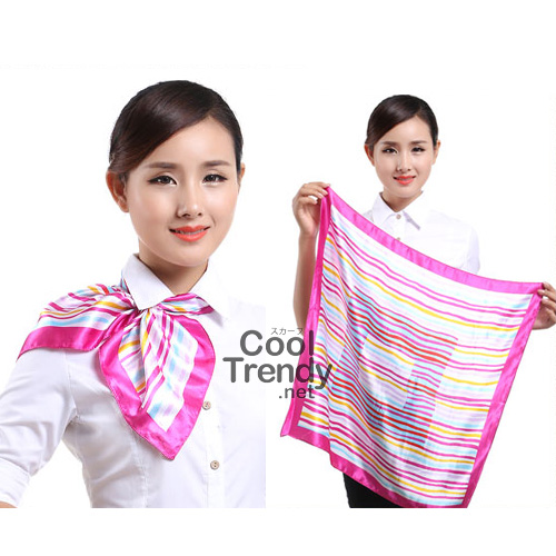 ผ้าพันคอจัตุรัส ผ้าพันคอ uniform รหัส S12 - size 60 x 60 cm