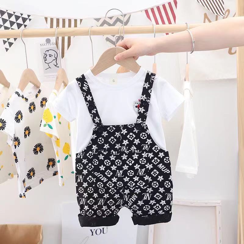 ha1492 เสื้อ+กางเกงเอี๊ยม size 80-110 จำนวน 4 ตัวต่อแพ็ค