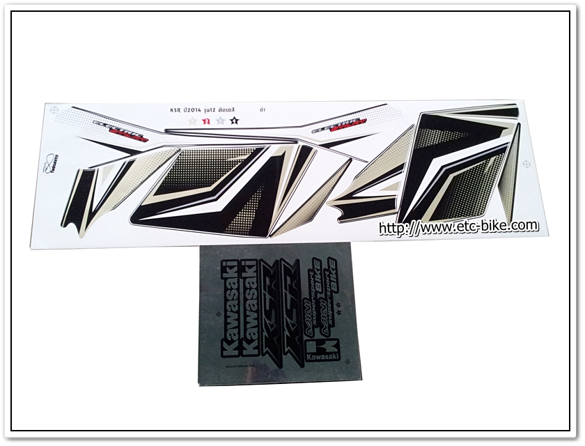 สติ๊กเกอร์ KSR ปี 2014 รุ่น 12 ติดรถสีดำ
