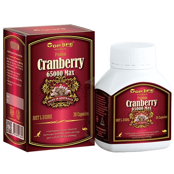 พร้อมส่ง แครนเบอรี่เข้มข้น Top Life Cranberry 65000mg.