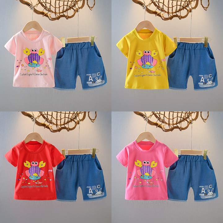 ha1372 เสื้อ+กางเกง size 80-110 จำนวน 4 ตัวต่อแพ็ค