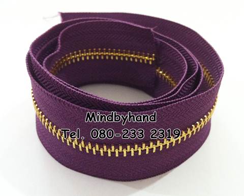 ซิปฟันเหล็ก No.5 ฟันสีทอง