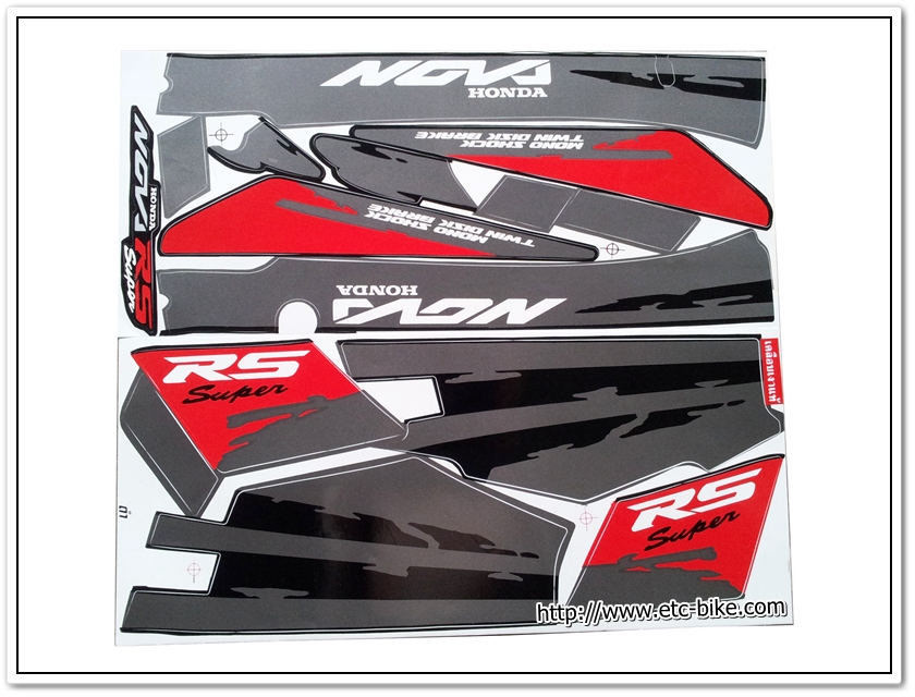 สติ๊กเกอร์ NOVA-RS ปี 92 ติดรถสีดำ