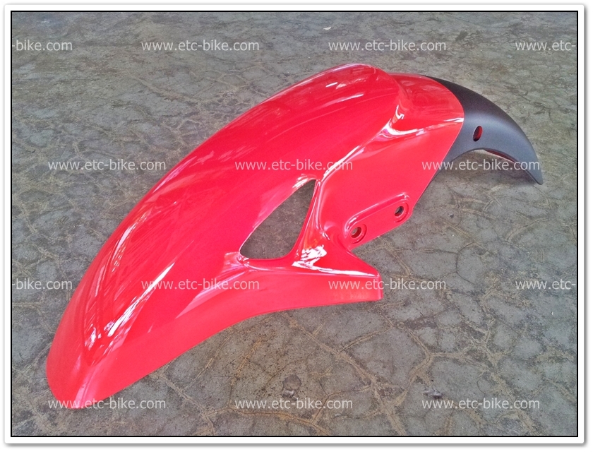 บังโคลนหน้า SONIC สีแดง/ดำด้าน