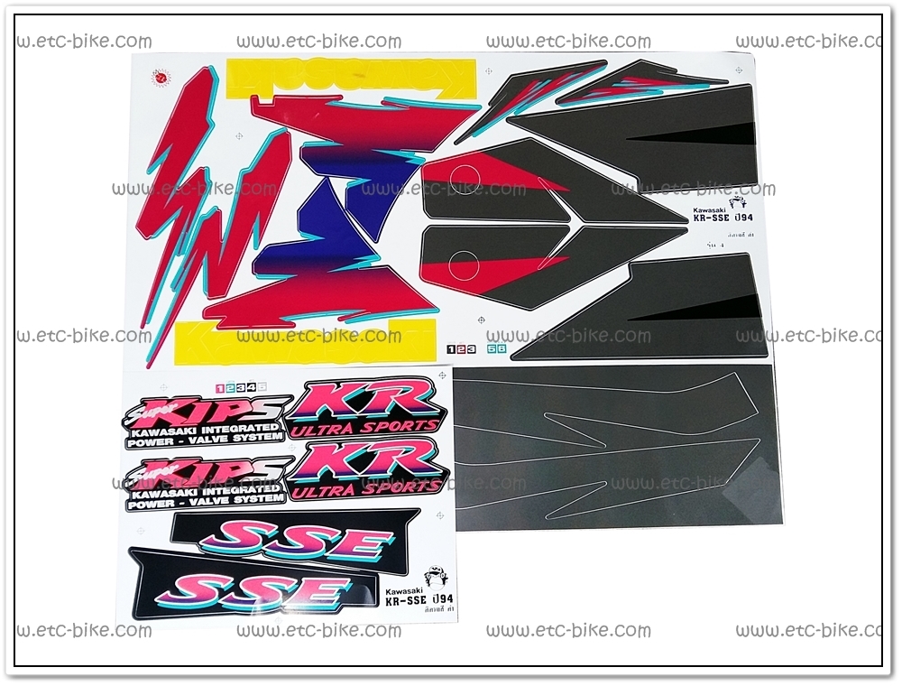 สติ๊กเกอร์ KR-SSE ปี 94 รุ่น 4 ติดรถสีดำ