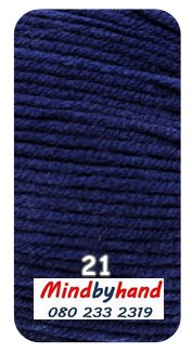 ไหมพรมคอตตอลนม รหัสสี 21 NavyBlue