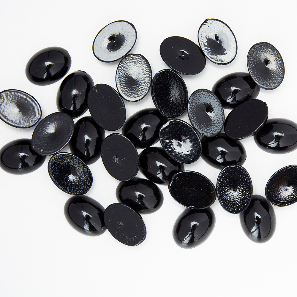 ตาวงรีสีดำแบบแปะ / ตาตุ๊กตา ขนาด 4x6-15x20 มิล งานถักตุ๊กตาโครเชต์ นิตติ้ง ผ้าสักหลาด DIY Crafts ᵔᴥᵔ [พร้อมส่ง ♡ ]