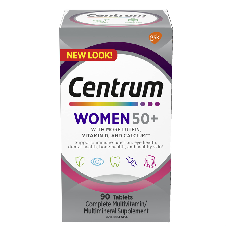 พร้อมส่งฟรี Centrum for Women 50+ 90 Tablets