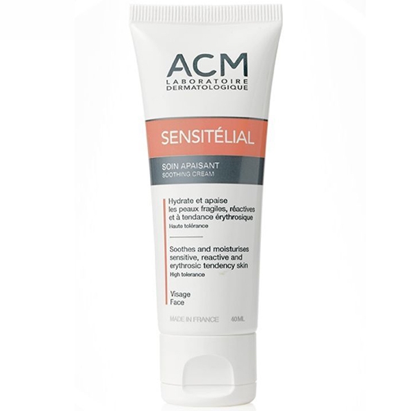 พร้อมส่งฟรี ลดรอยแดง แสบ หน้าติดสาร ACM Sensitelial Soothing Cream 40ml.
