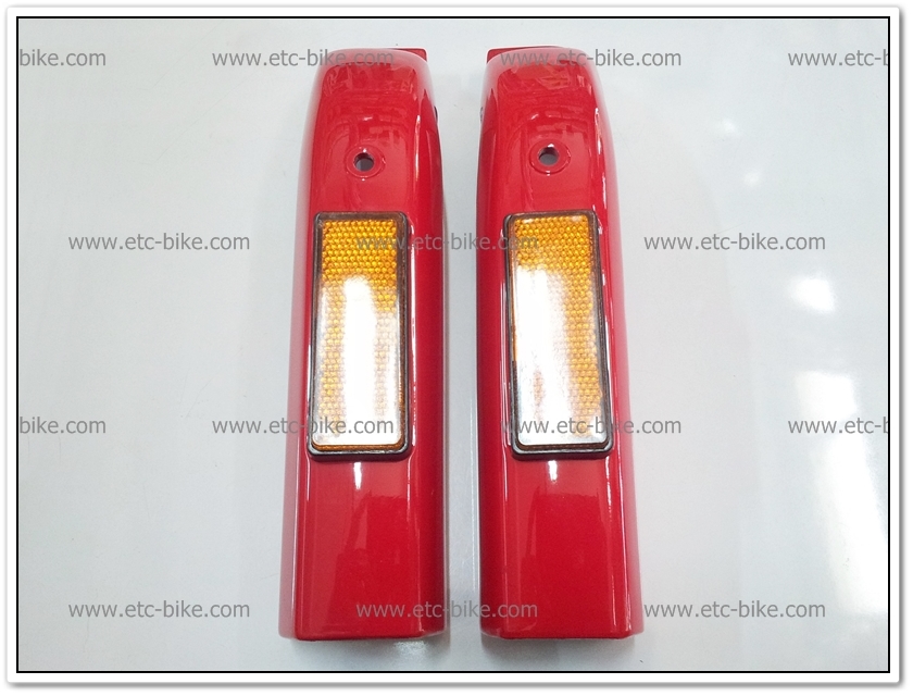 ฝาครอบโช๊ค RC สีแดง พร้อมทับทิมโช๊คหน้า