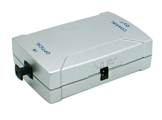 กล่องแปลงสัญญาณ ดิจิตอล Optical (Toslink) เป็น Coaxial (S/PDIF)