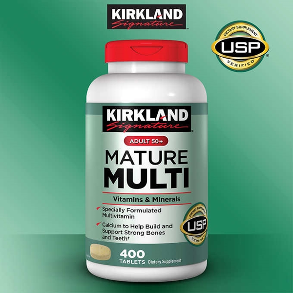 พร้อมส่ง วิตามินวัย 50 ปีขึ้นไป Kirkland Mature Adults 50+ MultiVitamin 400เม็ด