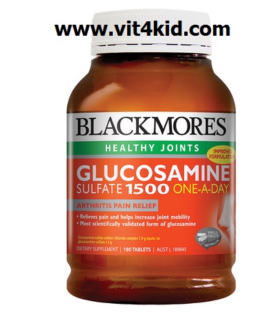 Blackmores Glucosamine Sulfate 1500mg One-A-day บรรเทาไขข้อเข่าเสื่อม ปัญหาหลักของวัยทอง ขวด180เม็ด6เดือน (ขายดี ทานง่ายวันละ1เม็ด) exp.09/2021