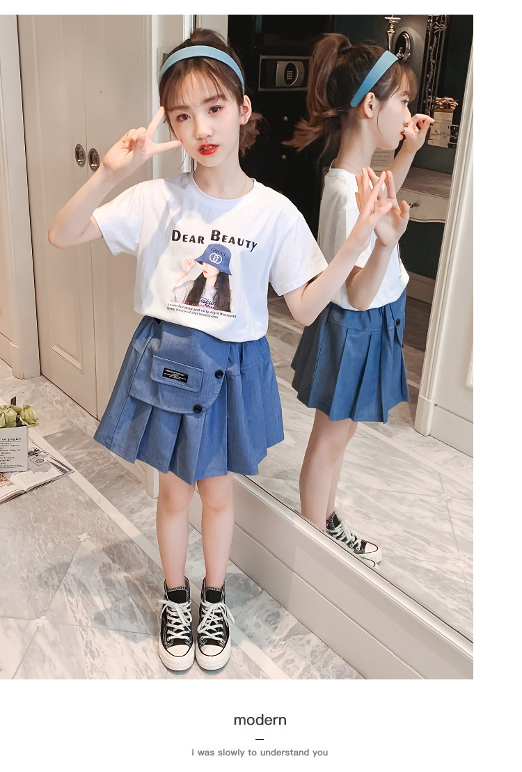 dr4995 เสื้อ+กระโปรง เด็กโต 3 ตัวต่อแพ็ค 110-170 (เลือกไซส์ได้ให้ครบแพ็ค)