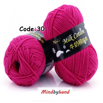 ไหมพรม Milk Cotton รหัสสี 30