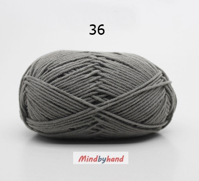 Milk Cotton เส้น4ply สีพื้น 36 Grey