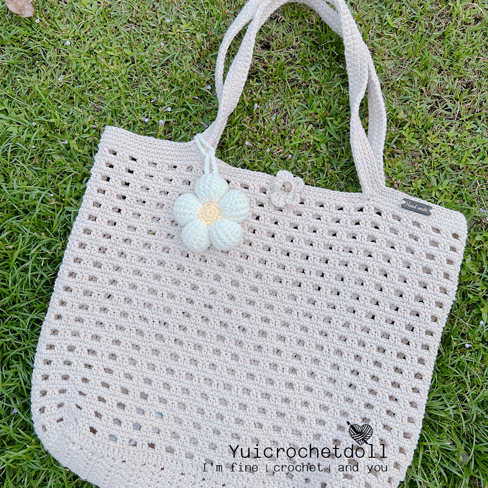 พวงกุญแจห้อยกระเป๋าดอกไม้ ✿ 100% Hanamade ไหม Cotton Milk น้องน่ารัก นุ่มนิ่ม พร้อมจัดส่ง