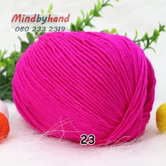 ไหมพรม Baby รหัสสี 23 PeachPink