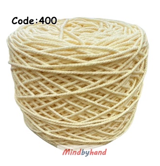 เชือกฟอก เกรด A สี 400 สีเหลืองนวล