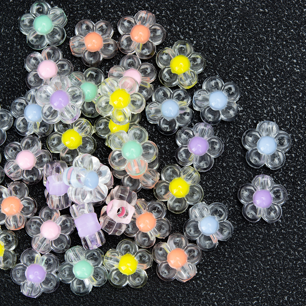 ลูกปัดอะคริลิคโทนใส Clear Beads ดอกไม้ ดาว หัวใจ แคนดี้ สําหรับทําเครื่องประดับ DIY Craft╭♥