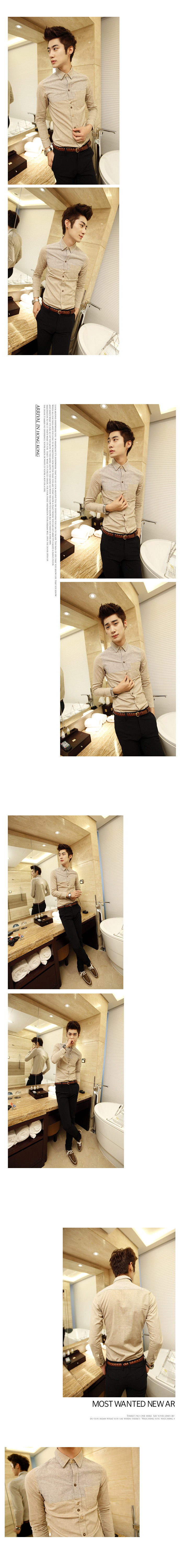 เสื้อผ้าผู้ชาย | เสื้อเชิ้ตผู้ชาย เสื้อเชิ้ตแฟชั่นชาย แขนยาว แฟชั่นเกาหลี